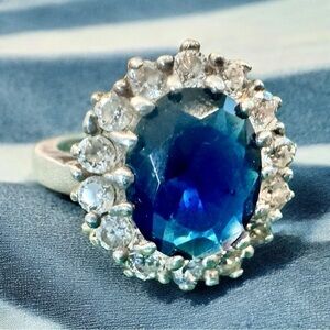 Designer Cubic Zirconia Sterling Silver Ring (6.5)